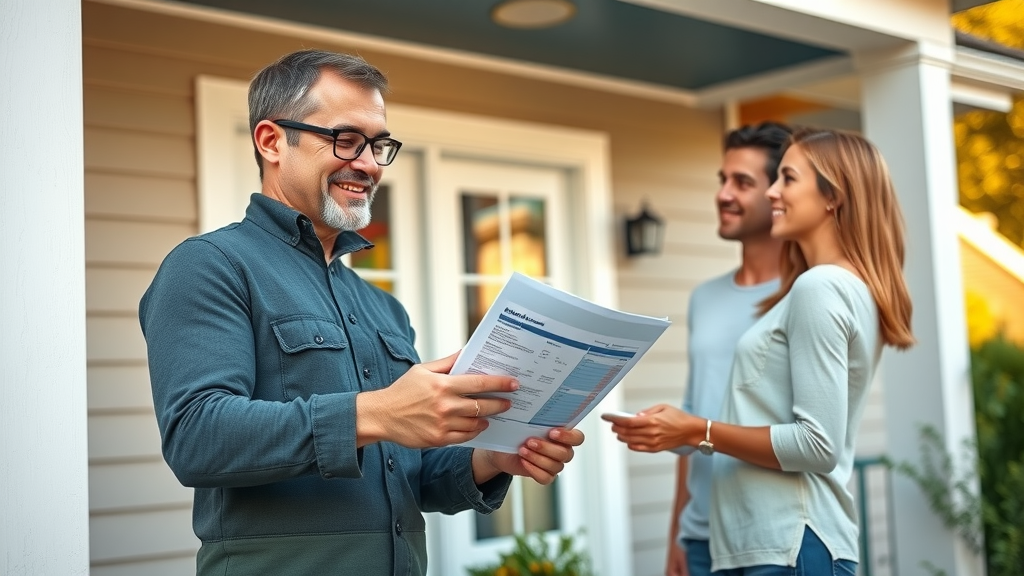 Contractor gives exact window siding door installation estimate on home patio